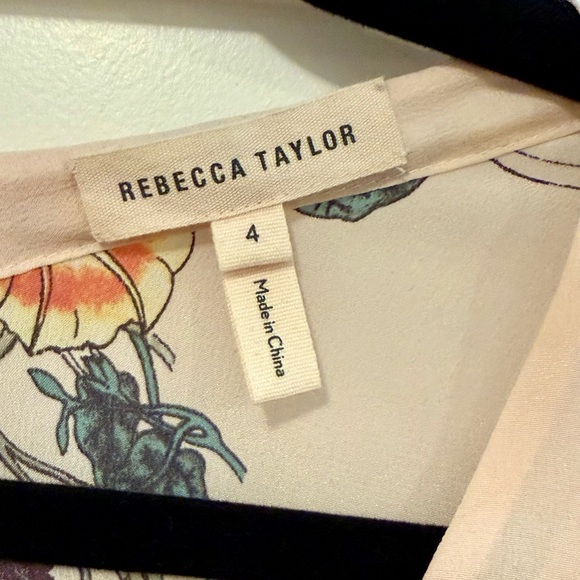 Rebecca Taylor Floral Blouse, Size 4 - Picture 3 of 10